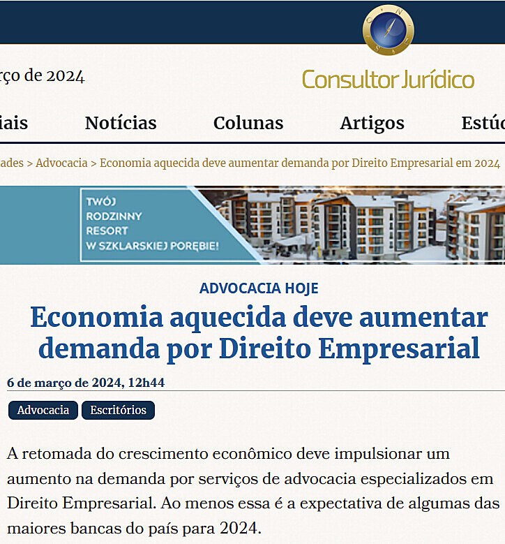 Economia aquecida deve aumentar demanda por Direito Empresarial